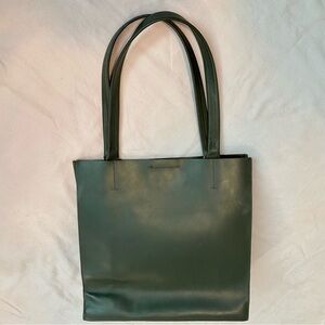 Forest Green Leather Tote by Minor History